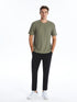 LC Waikiki Crew Neck Short Sleeve Men's Textured T-Shirt